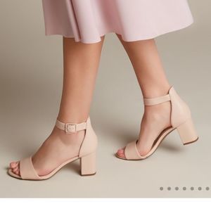 Clarks Nude Block Heel Sandals